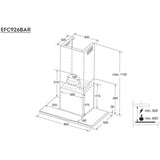 Electrolux 伊萊克斯 EFC926BAR 90CM 掛牆煙囪式抽油煙機