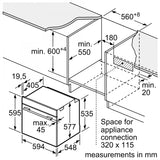 Bosch 博世 HSG7584B1 71公升 60厘米 嵌入式蒸焗爐