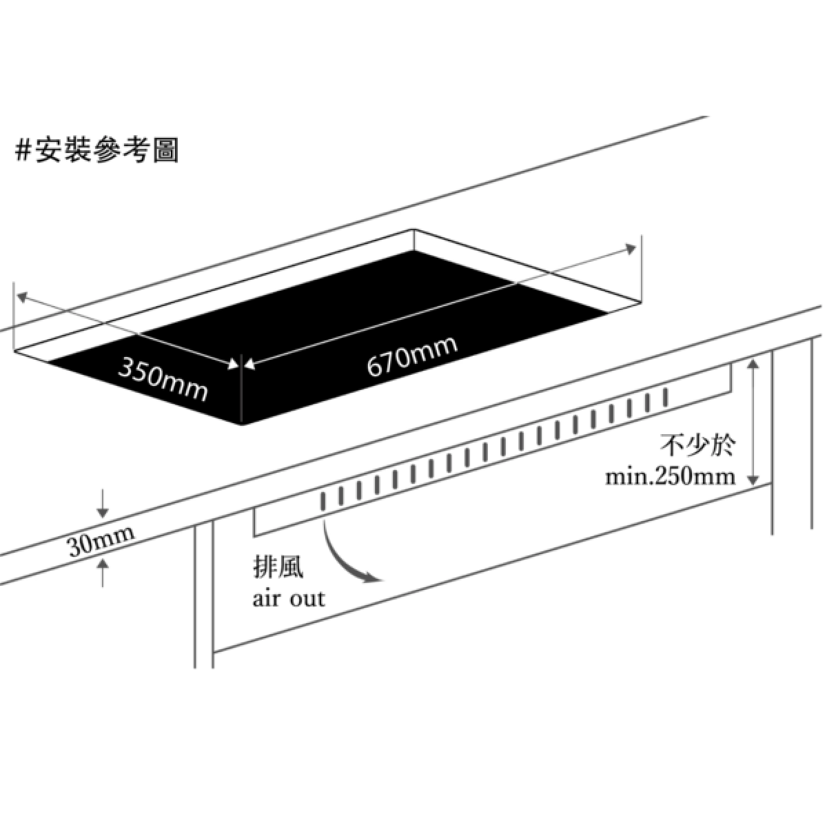 Lighting 星暉 LGE570CNB 74厘米 嵌入式雙頭電磁電陶爐