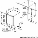 Bosch 博世 SPV6ZMX17E 45厘米 10套標準餐具 Series 6 嵌入式洗碗碟機